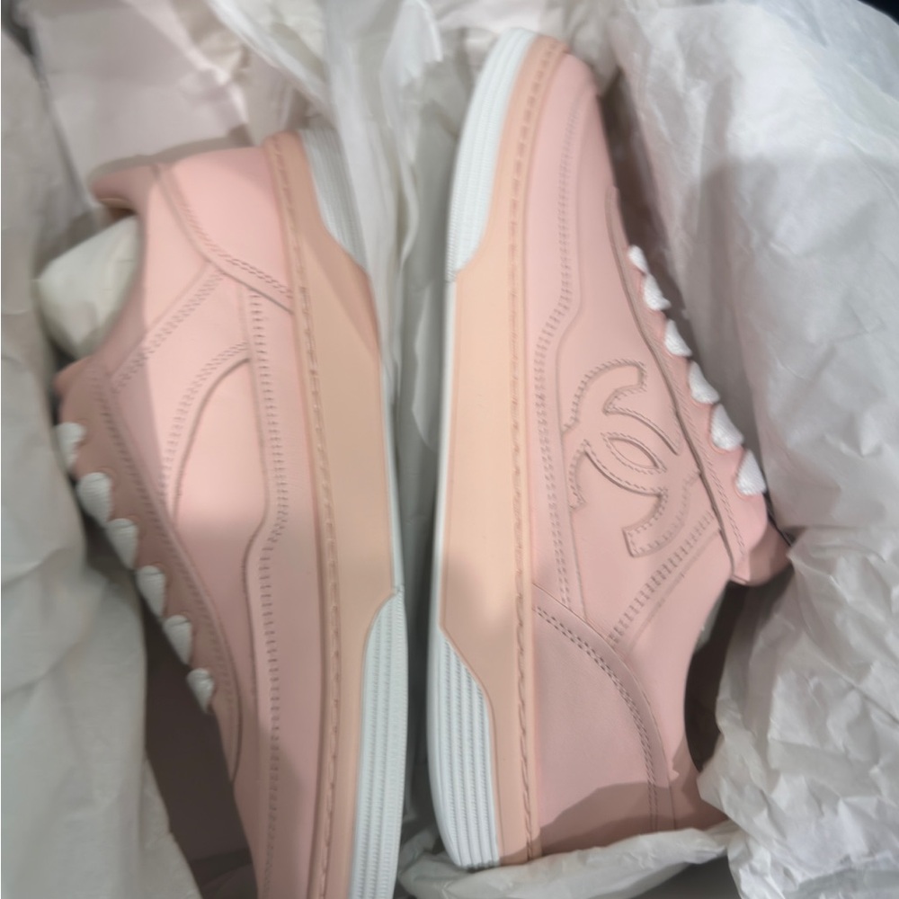 CHANEL Light Pink Women's Sneakers - Picture 3 of 10